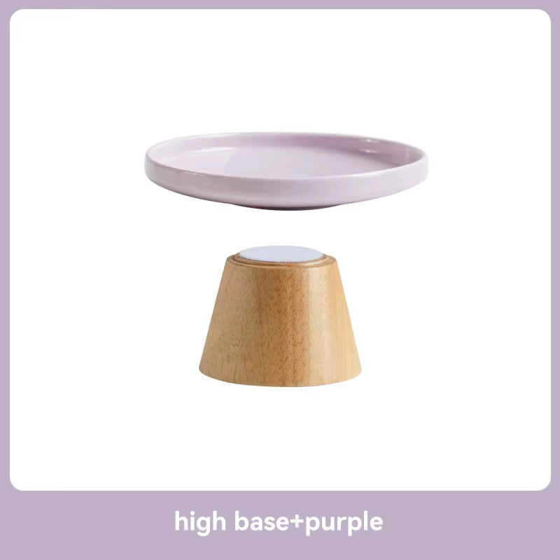 Cat Ceramic Bowl Puppy Dogs Food Water Dish Bowls Pet Elevated Canned Snacks Dining Plate Cats Small Dogs Feeding Supplies