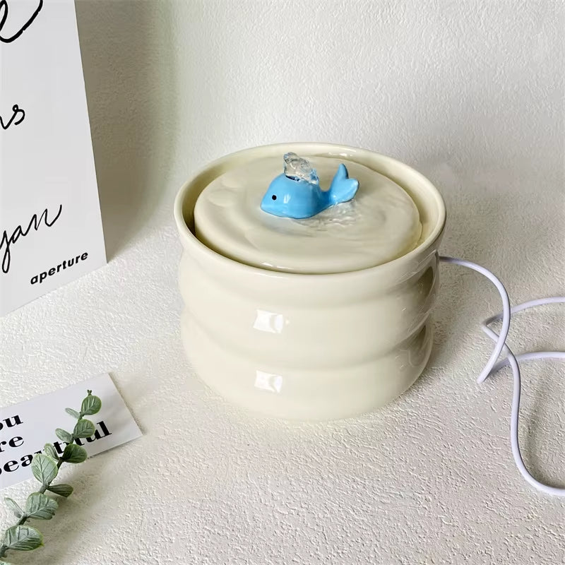 Cat Automatic Water Fountain Small Dogs Water Dispenser USB Charging Pet Drinking Supplies 800Ml Height 10Cm Wide 14.2Cm