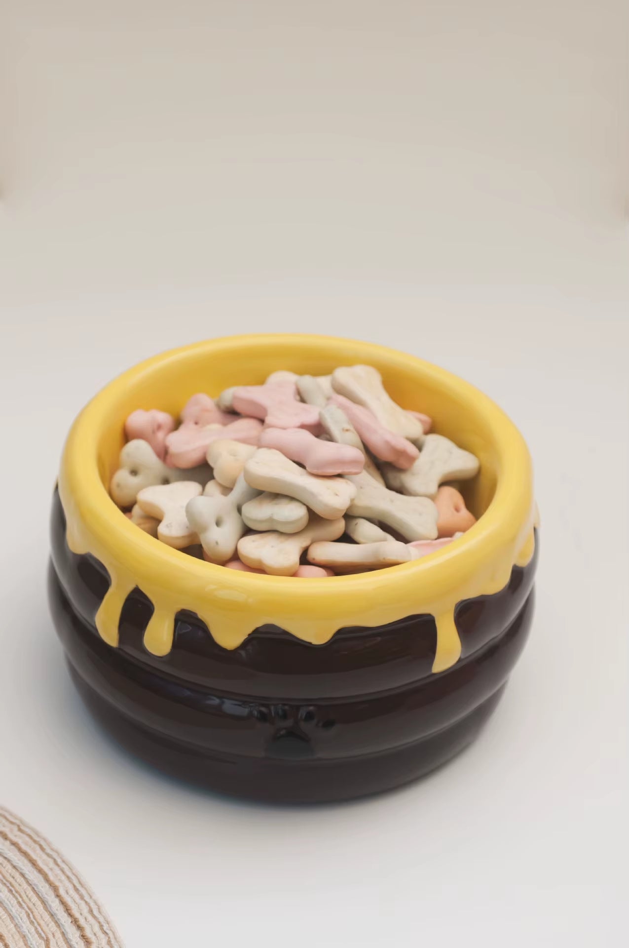 Cat Ceramic Bowl Small Dogs Tilted Elevated Food Water Bowls Drinking Eating Cute Pet Supplies