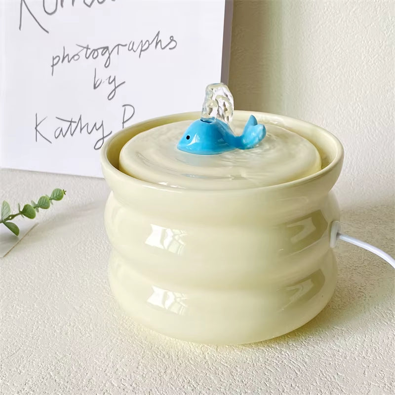 Cat Automatic Water Fountain Small Dogs Water Dispenser USB Charging Pet Drinking Supplies 800Ml Height 10Cm Wide 14.2Cm