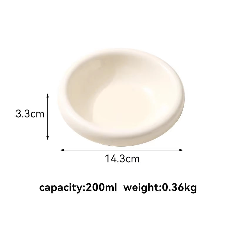 Cat Ceramic Bowl Small Dogs Food Water Dining Bowl Non Slip Macaron Colored Bowl