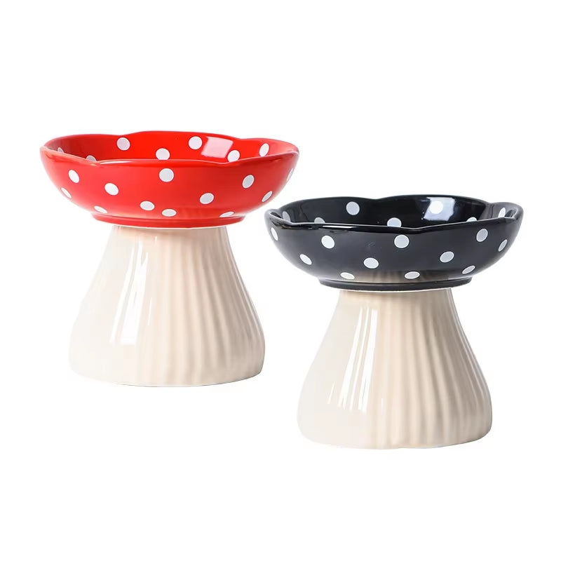 Cat Elevated Ceramic Bowl Cute Pet Food Water Feeders Raised Small Dogs Drinking Eating Accessories
