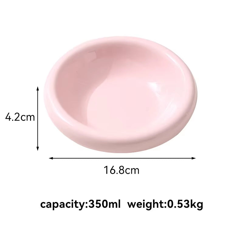 Cat Ceramic Bowl Small Dogs Food Water Dining Bowl Non Slip Macaron Colored Bowl