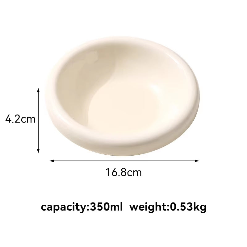 Cat Ceramic Bowl Small Dogs Food Water Dining Bowl Non Slip Macaron Colored Bowl