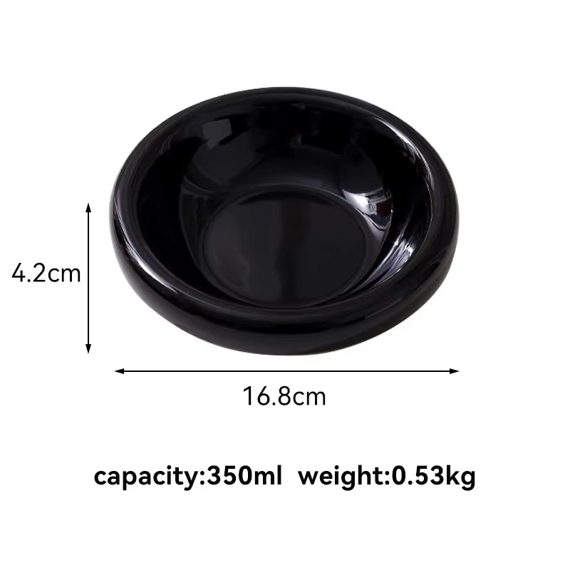 Cat Ceramic Bowl Small Dogs Food Water Dining Bowl Non Slip Macaron Colored Bowl