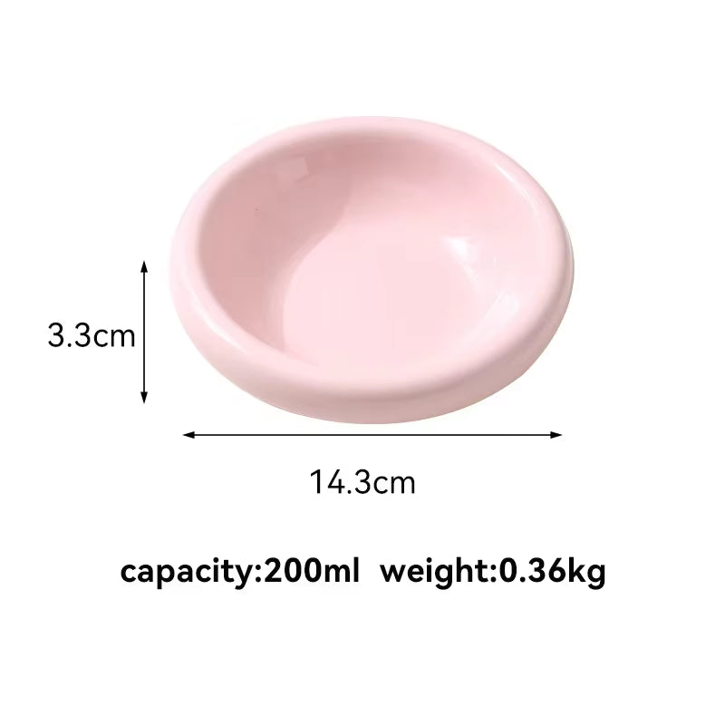 Cat Ceramic Bowl Small Dogs Food Water Dining Bowl Non Slip Macaron Colored Bowl