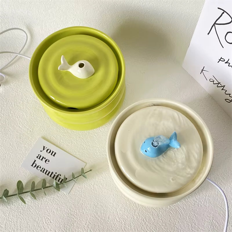 Cat Automatic Water Fountain Small Dogs Water Dispenser USB Charging Pet Drinking Supplies 800Ml Height 10Cm Wide 14.2Cm