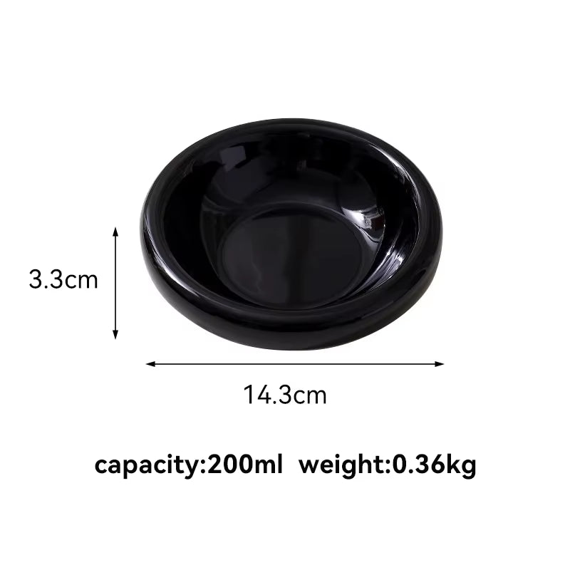 Cat Ceramic Bowl Small Dogs Food Water Dining Bowl Non Slip Macaron Colored Bowl